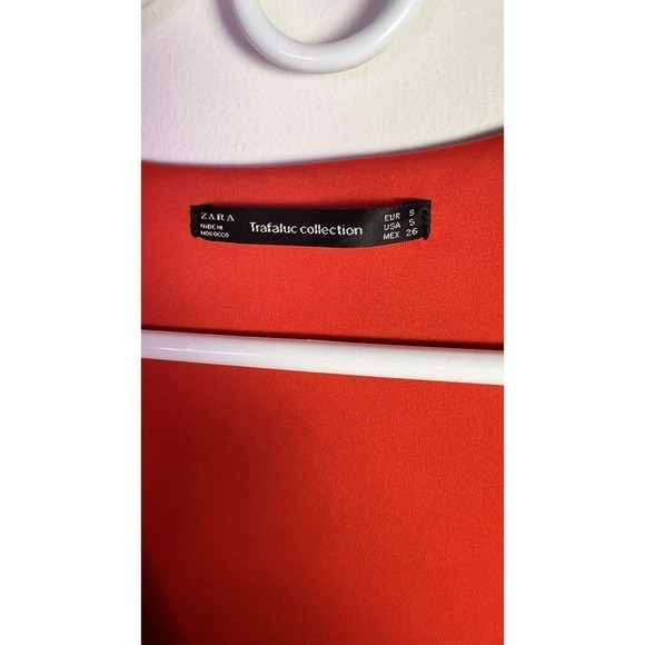 Zara Women Sz S Red Floral Print Long Sleeve V-neck Crossover Mini Romper Dress - Picture 8 of 12